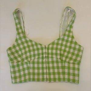 ZARA Gingham Corset Top